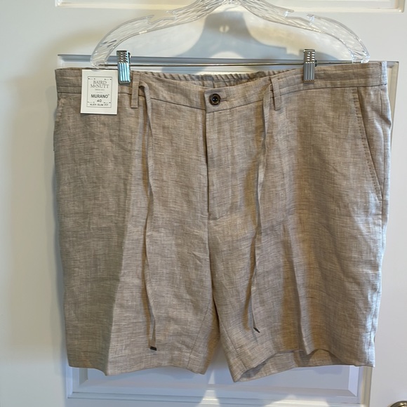 Murano Baird McNutt Linen 8" Inseam Drawstring Shorts NWT - Picture 5 of 6